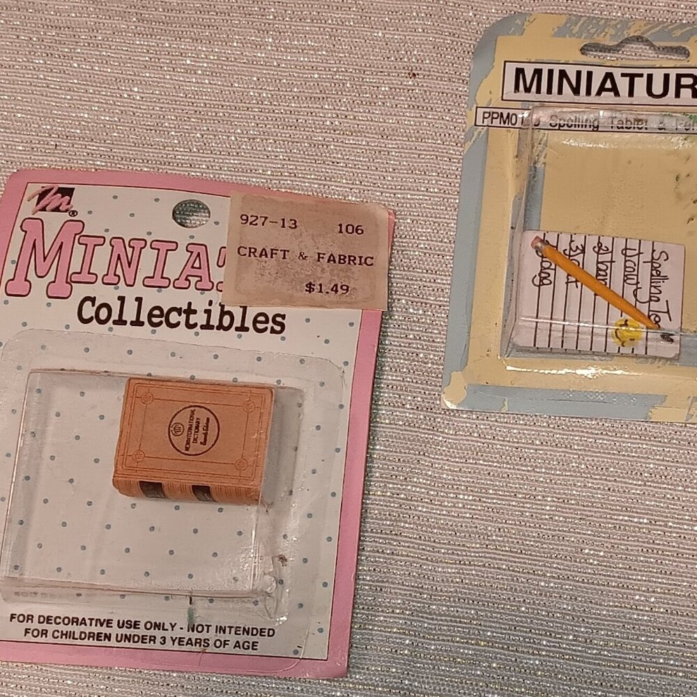 Lot of Tiny Miniature school dictionary pencil dollhouse mini collectibles craft